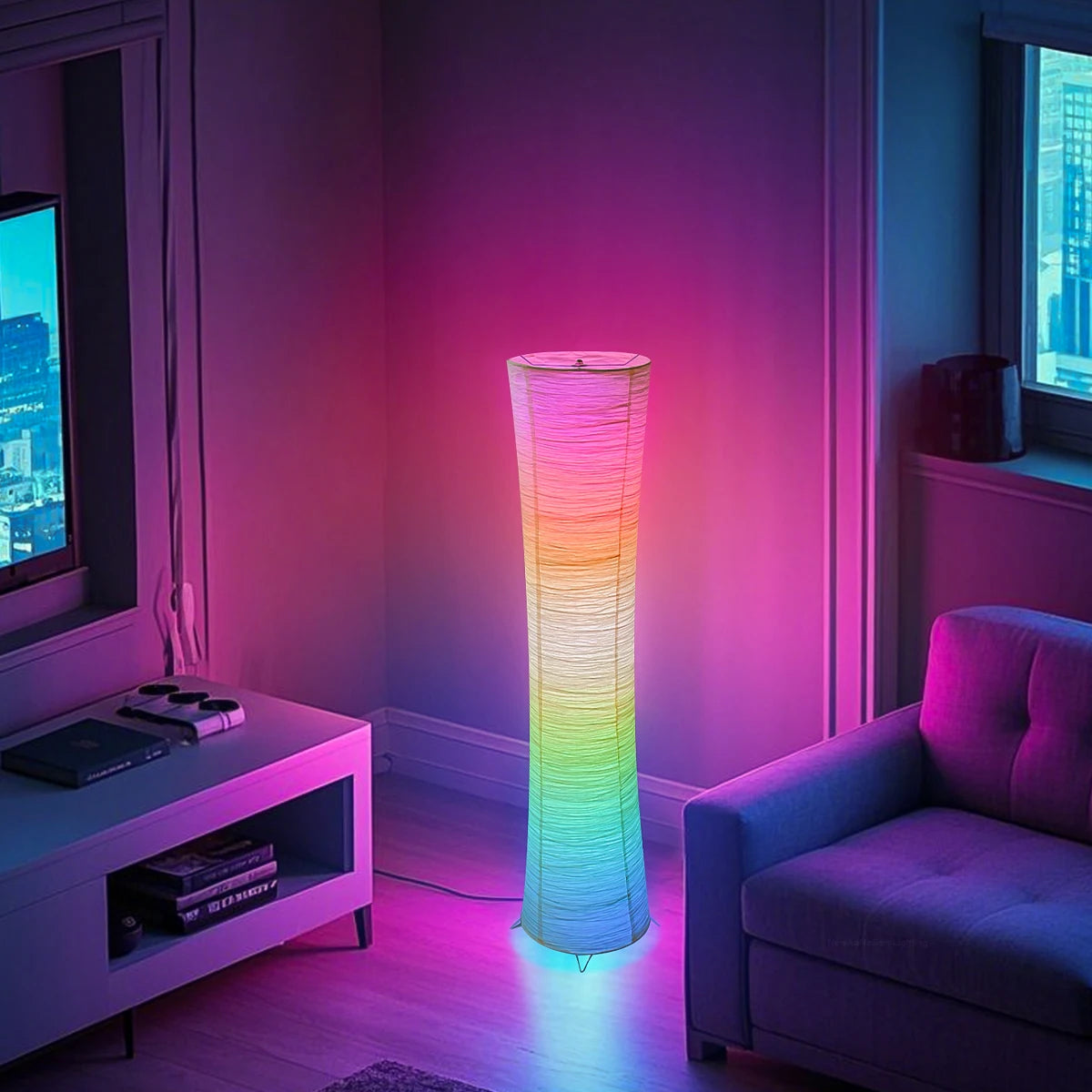 Rainbow Paper LED smart lamp
