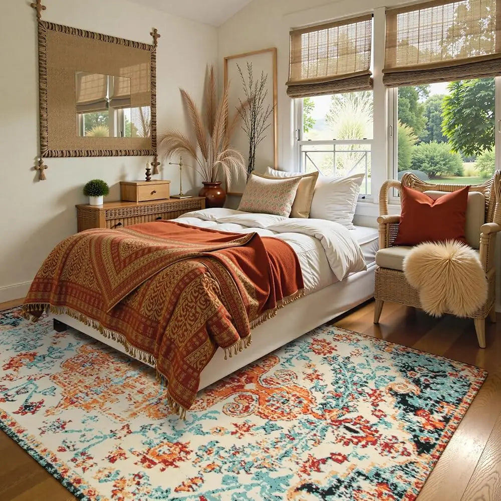 Bohemian 5X7 Oriental Distressed Washable