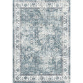 5x7 Washable Blue/White