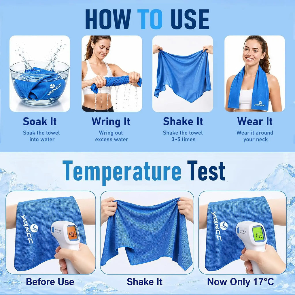 Cooling Towels 4 Pack 40x12
