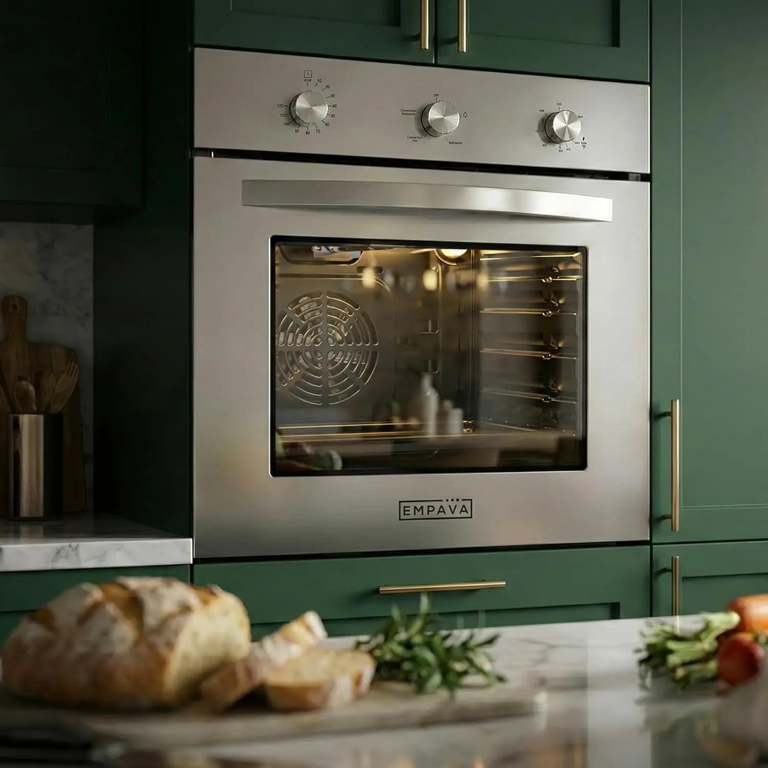 24" Built-In LPG Single Wall Oven Convection/Rotisserie
