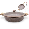 Ceramic Skillet Nonstick with Lid 14"