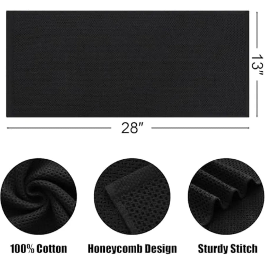 100% Cotton Waffle Weave Kitchen Hand Towels 13 X 28