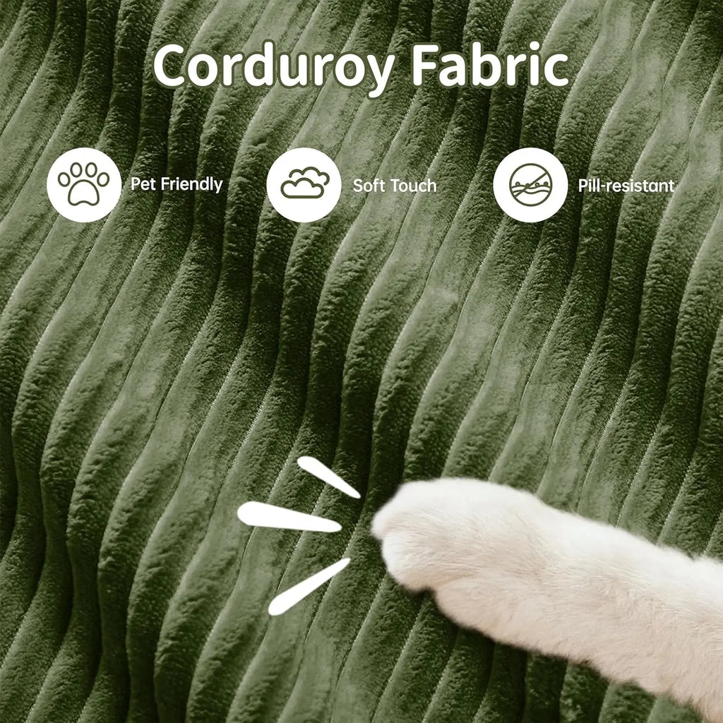 116" Modern Corduroy Cloud Sofa
