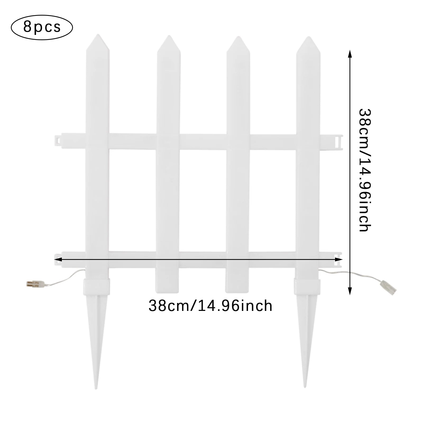 8 LED Fence Lights Waterproof