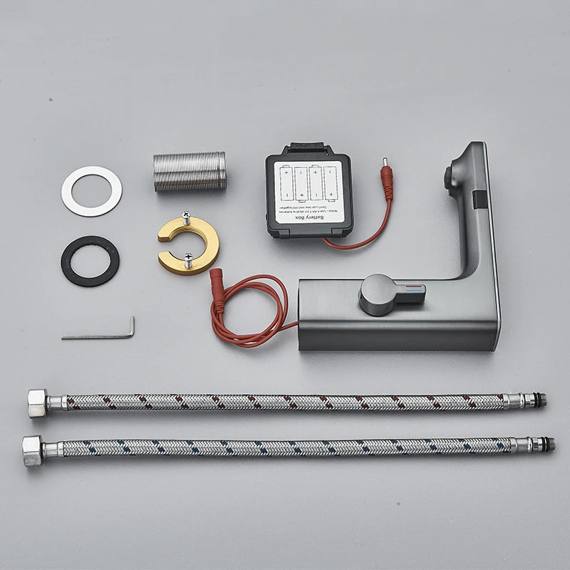 Gun Grey Smart Sensor Basin Digital Display