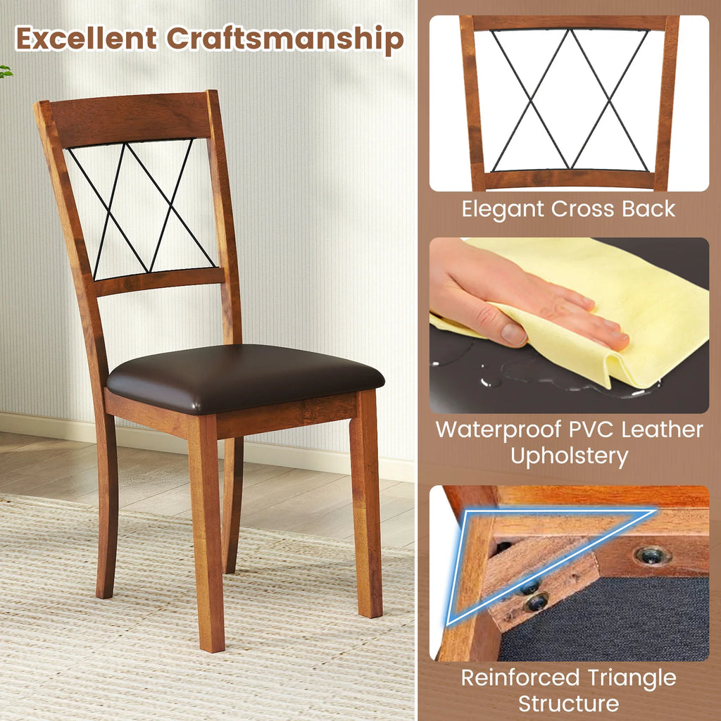 2 Modern Armless Elegant Hollowed Backrest