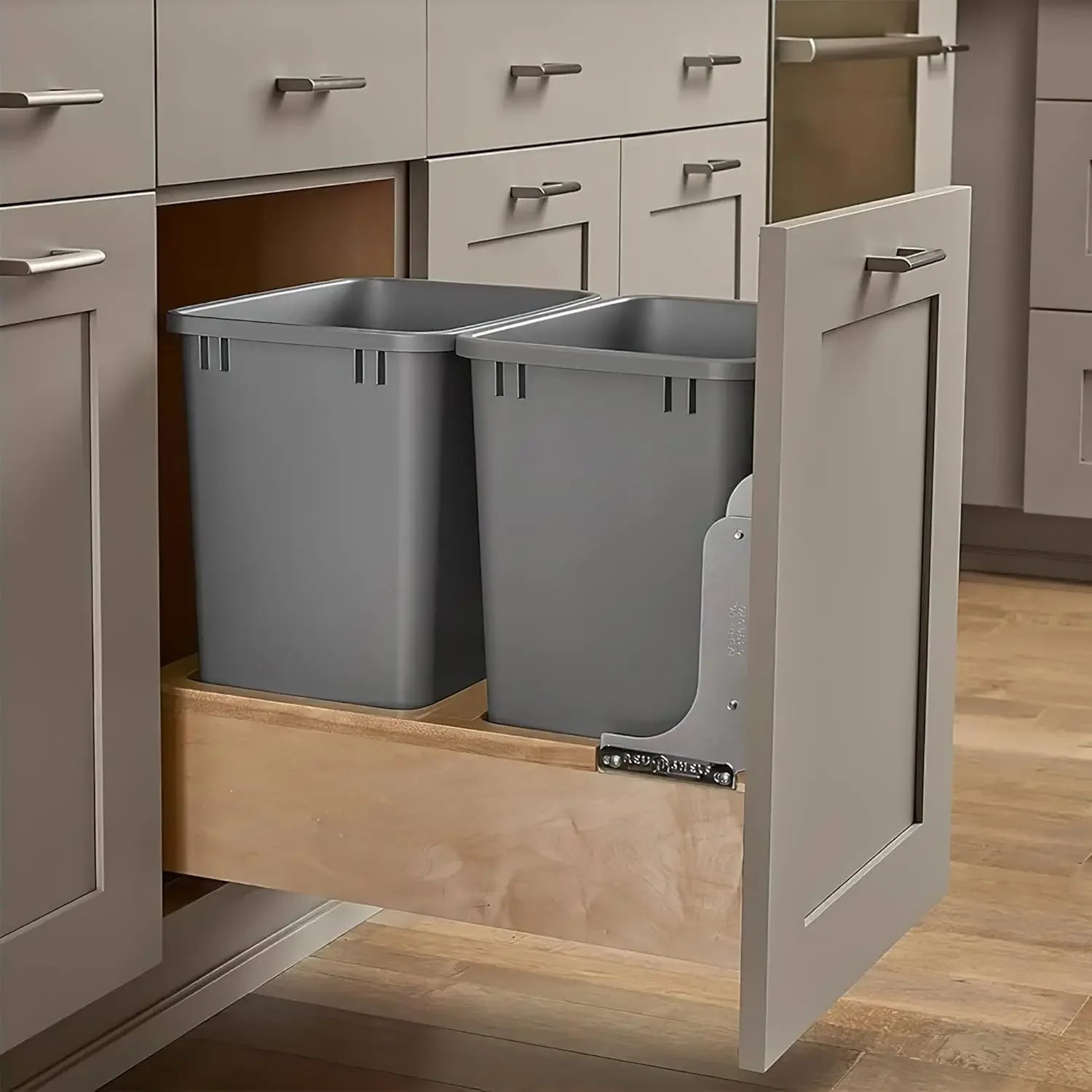 2-35 Qt Bottom Mount Pullout Under Cabinet Waste