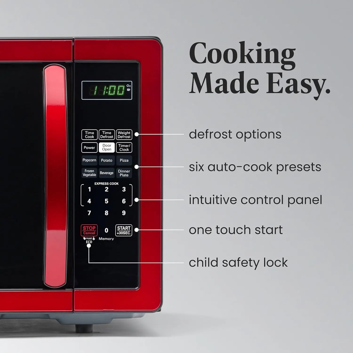 1.1 CF Microwave – 1000W, Metallic Red