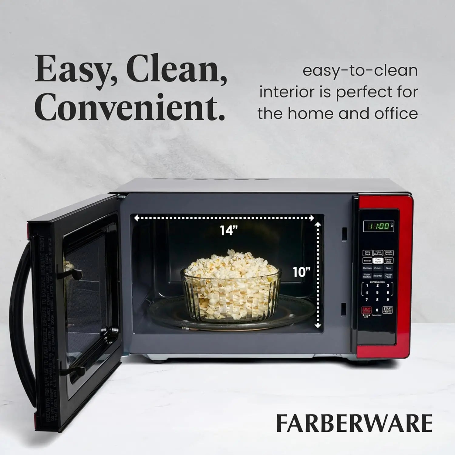 1.1 CF Microwave – 1000W, Metallic Red
