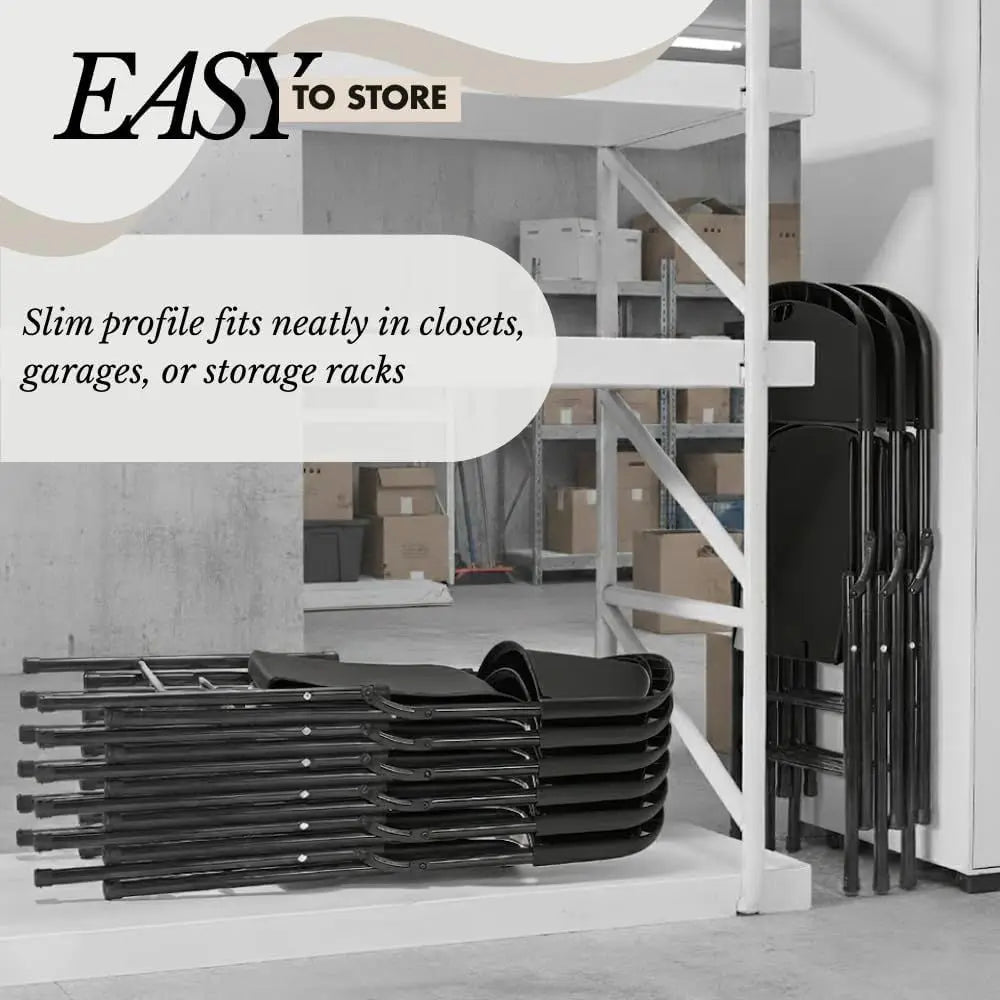 2 Durable Stackable Plastic Chairs, 450# Capacity