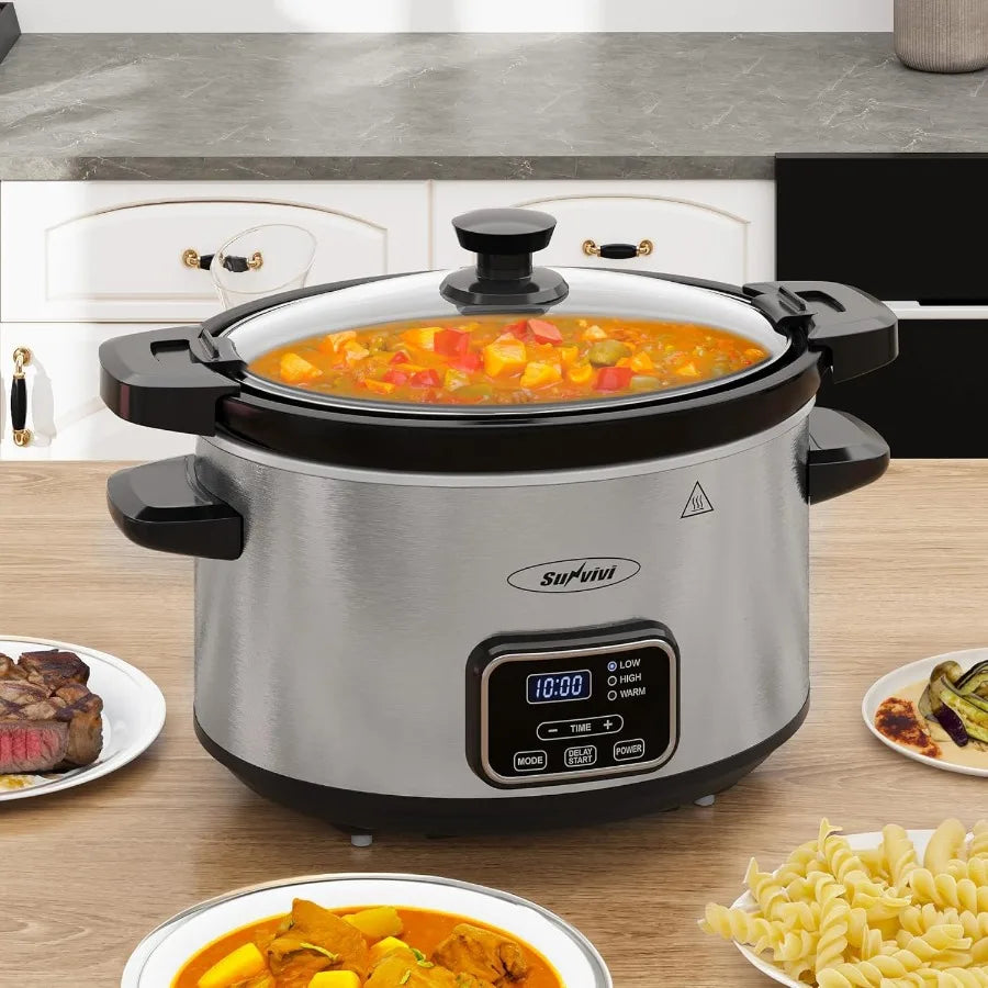 4qt Programmable Slow Cooker with Locking Lid