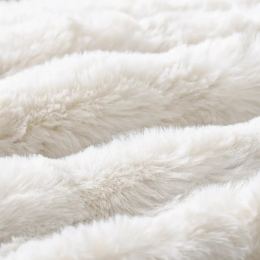 2 Thick Plush Wool Pillow Covers 24x24