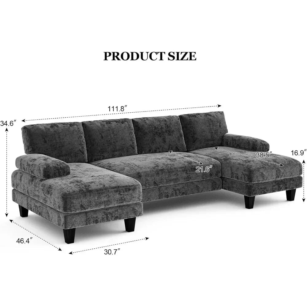111' U Shaped Sectional