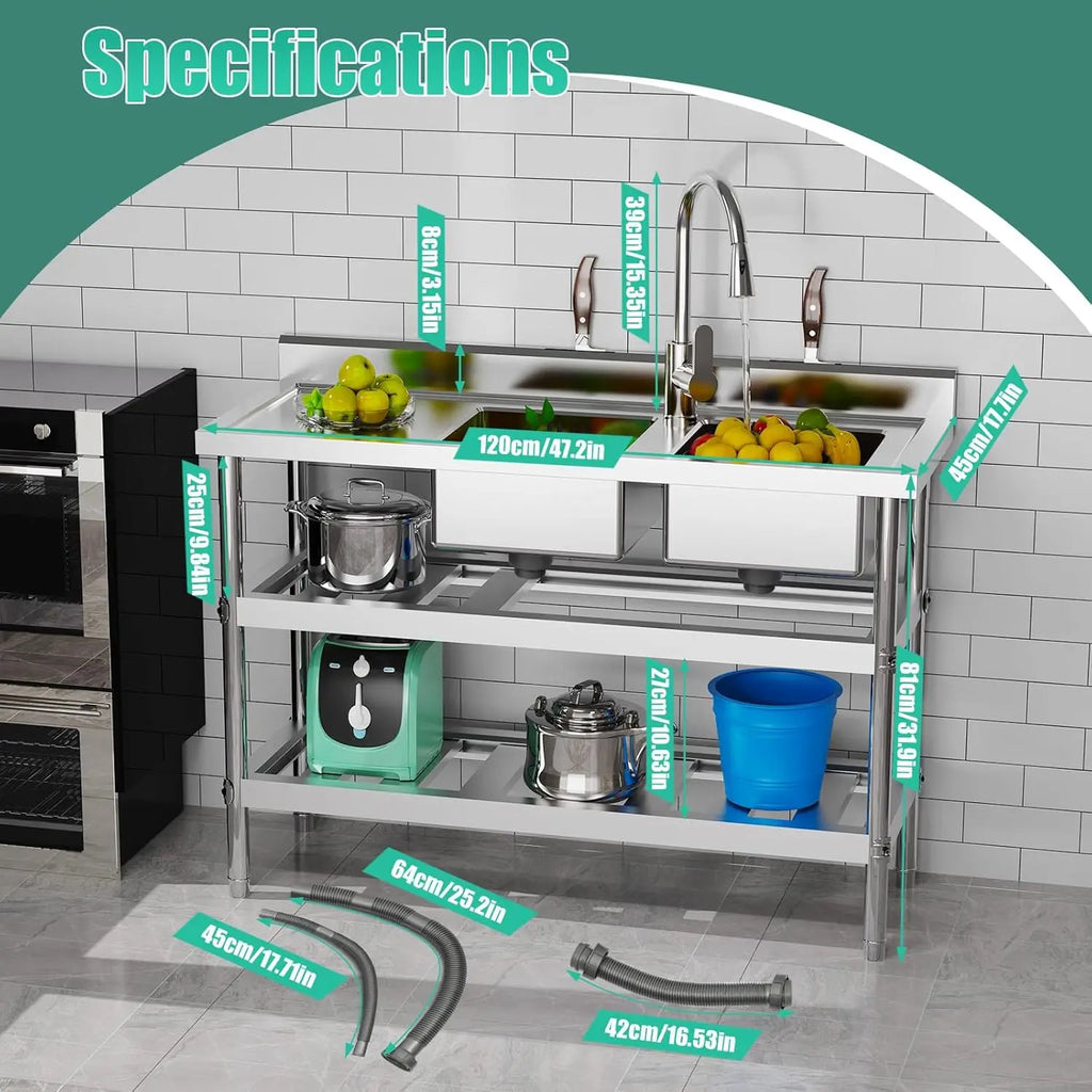 Commercial Stainless Utility Sink