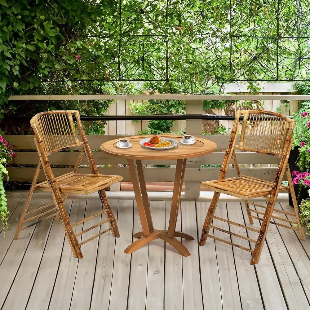 Vintage Bamboo Folding Chairs 4