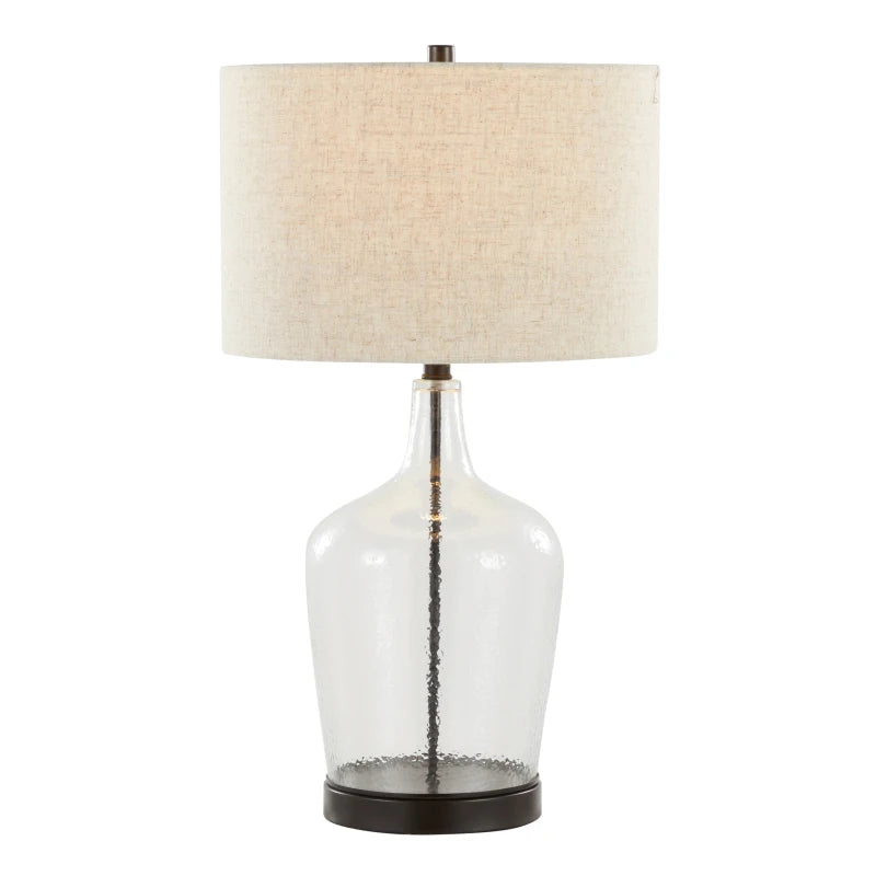 Contemporary Dimpled Glass Lamp