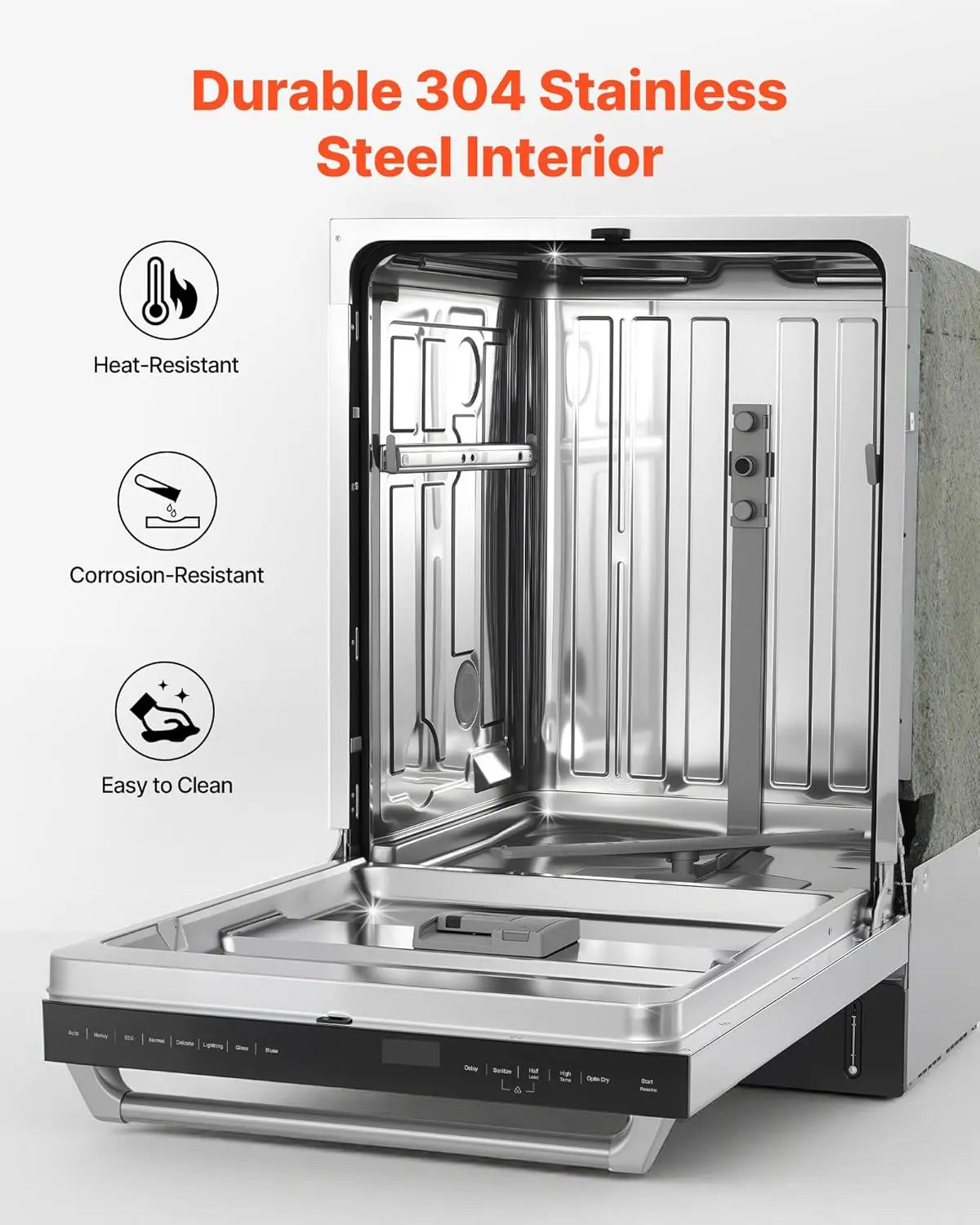 24-Inch Built-In Dishwasher, Stainless Steel Tub