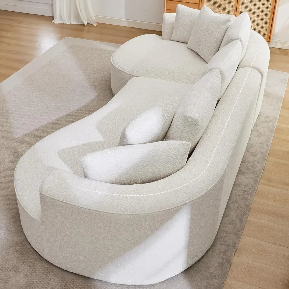 Oversized Boneless Curved Sectional
