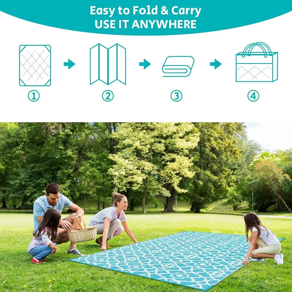 Outdoor Rug 8'X10' Waterproof Reversible