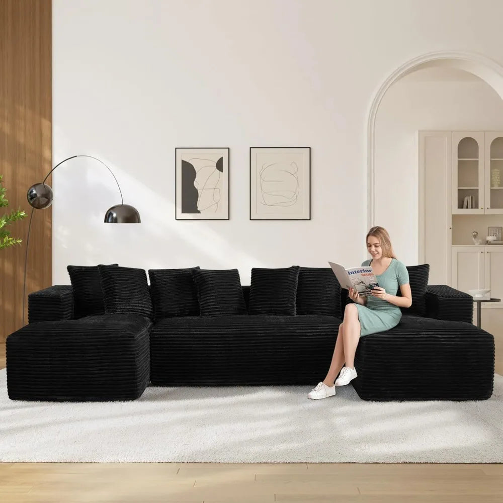 131" Sectional Sofa Cloud