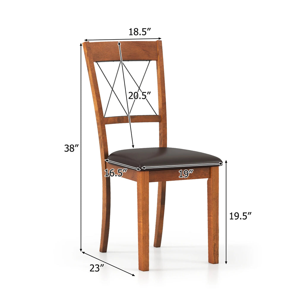 2 Modern Armless Elegant Hollowed Backrest