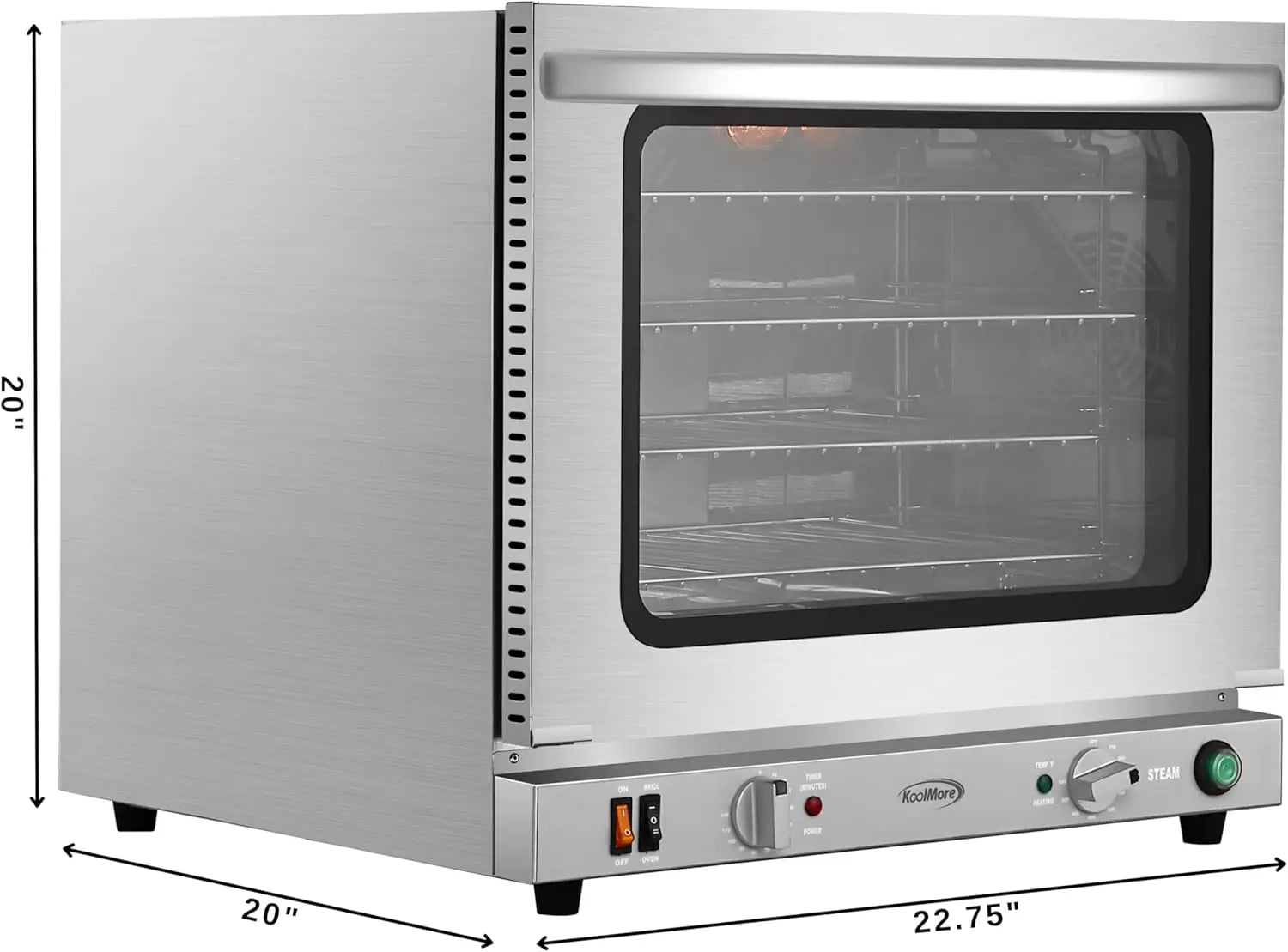 23 in. Commercial Countertop Oven with Steam