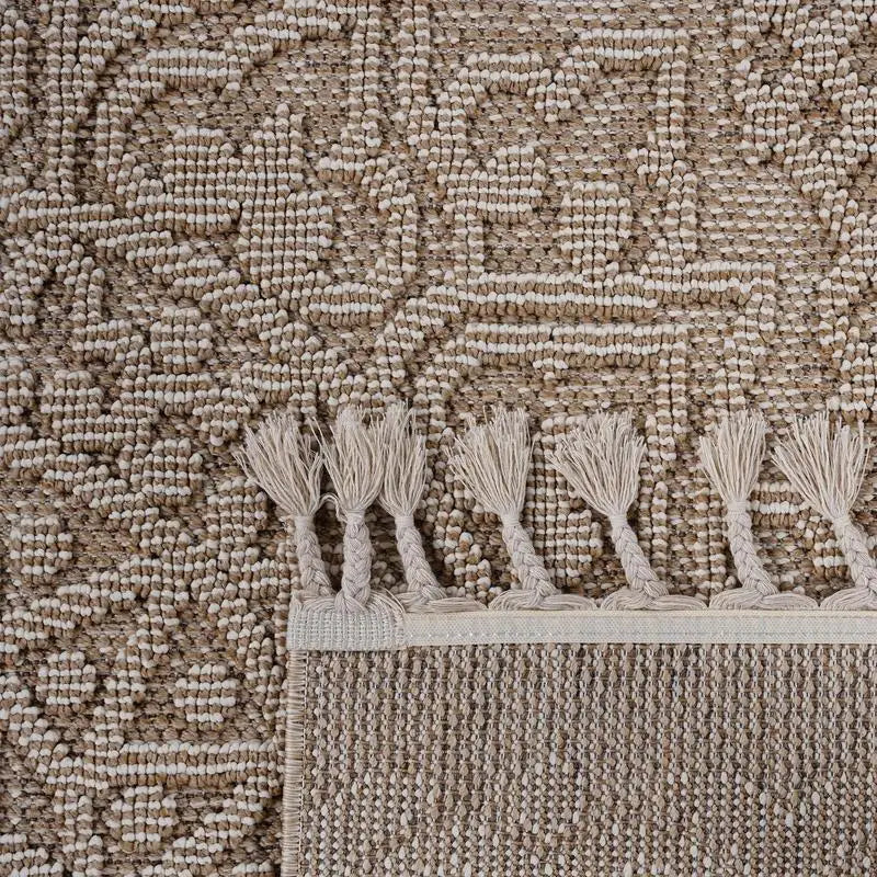 8x10 Beige Medallion Indoor/Outdoor