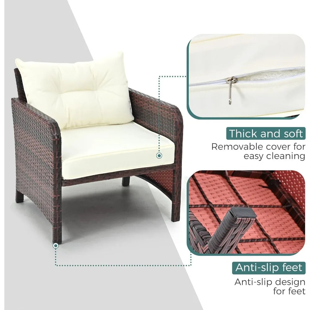 5-Piece Rattan Patio Set