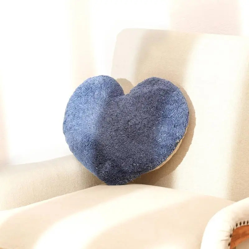 Blue Heart Pillow 16x14