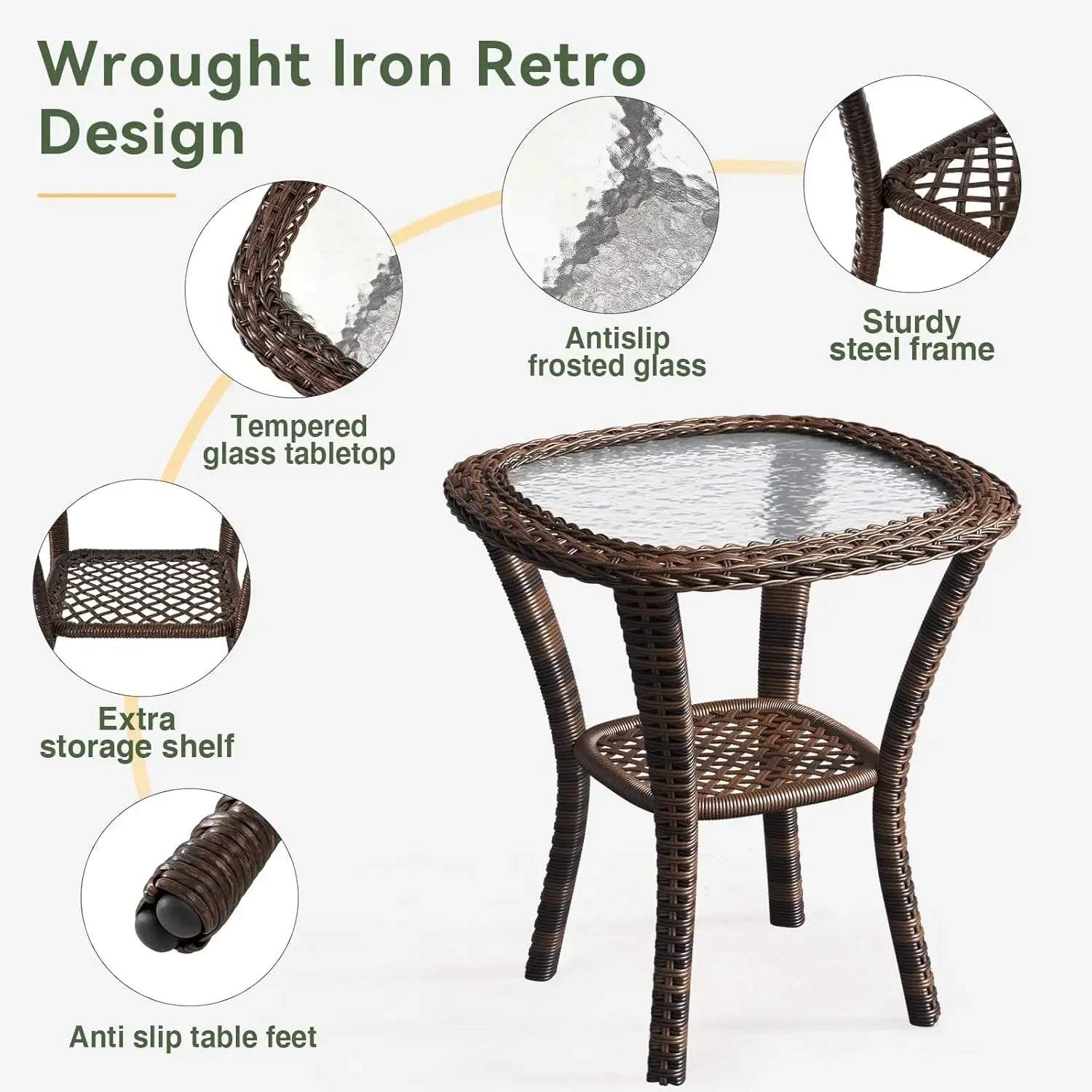 3 Piece Patio Set W/Swivel Rockers