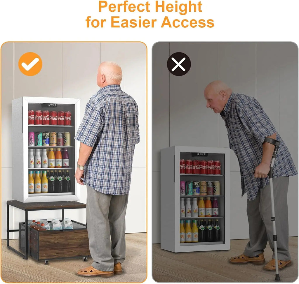 Heavy-Duty Mini Fridge Stand W/Drawer