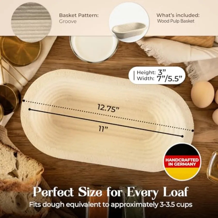Wood Pulp Bread Proofing Basket 13" Oval