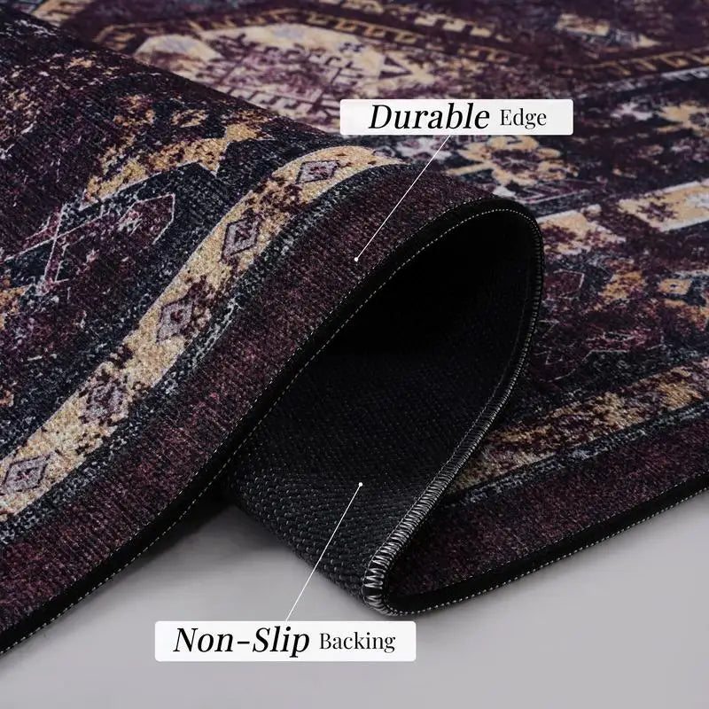 2'6"x10' Washable Purple Runner