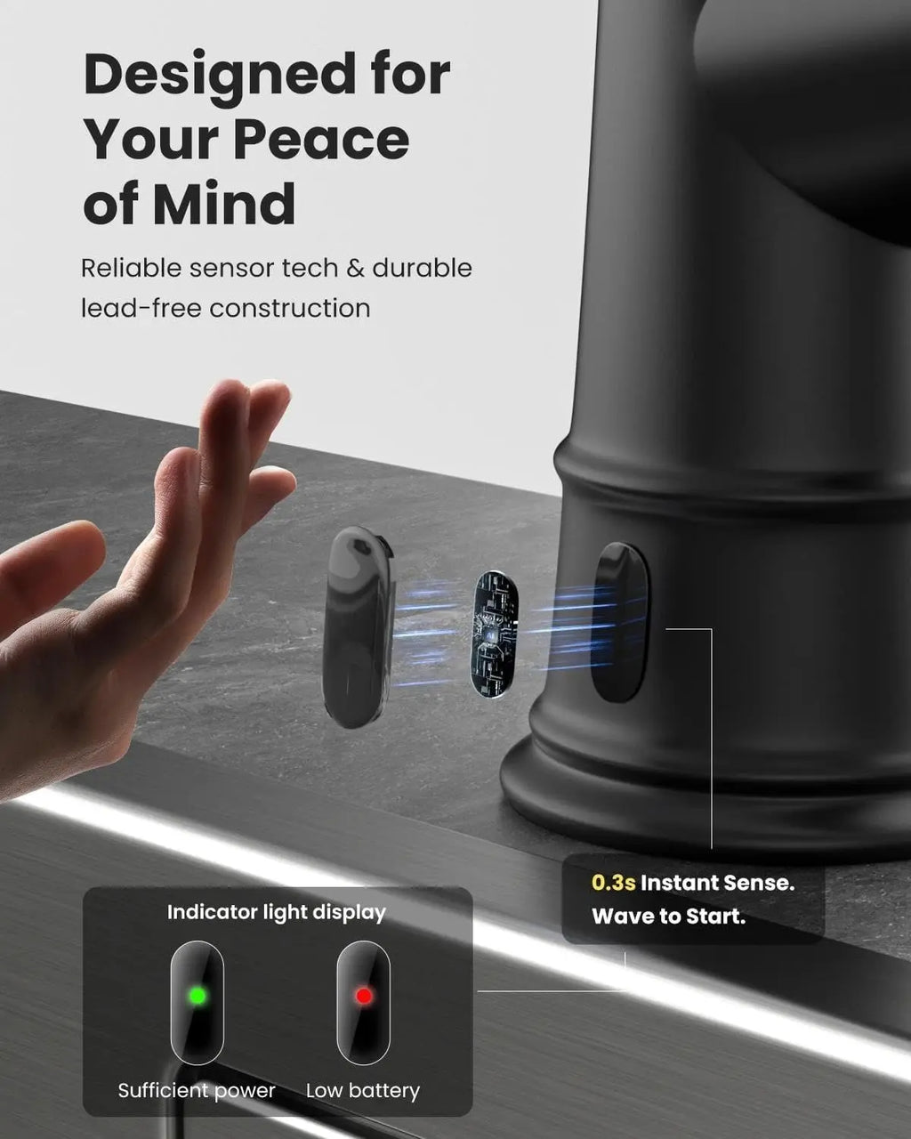 Motion Sensor Faucet Matte Black Pull Down Sprayer