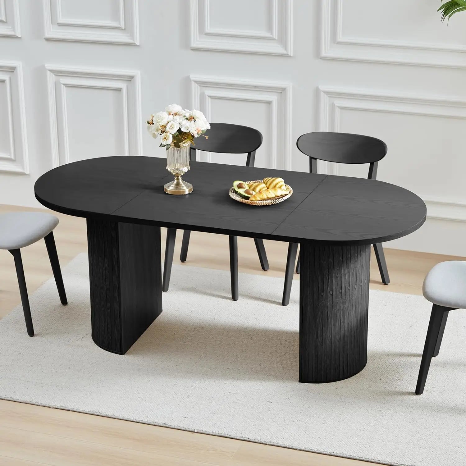 41-78" Extendable for4-8 Round/oval Fluted base
