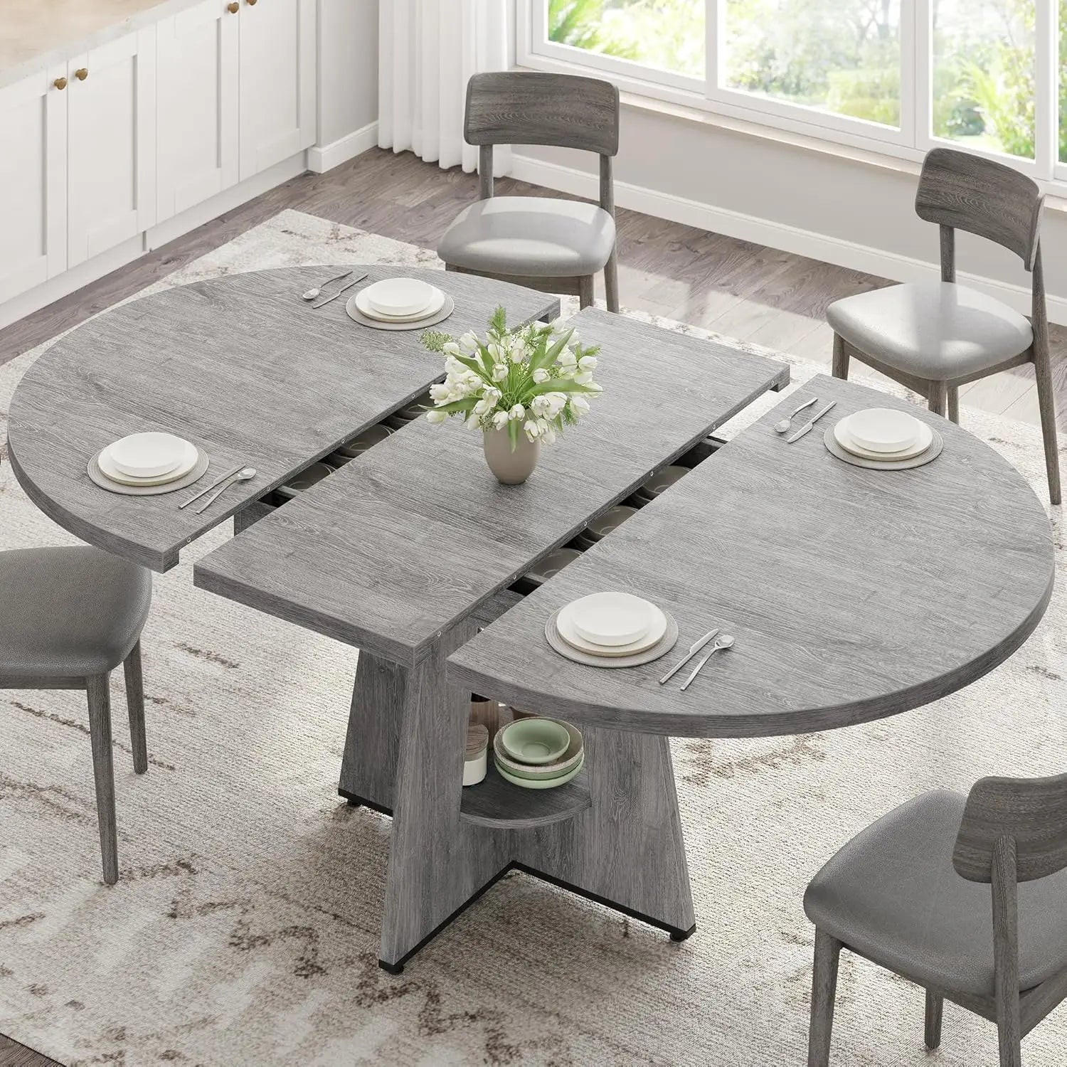 43-59" Extendable Round/oval for 4-8