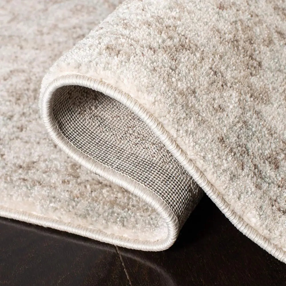 9x12 Ivory/Taupe, Distressed