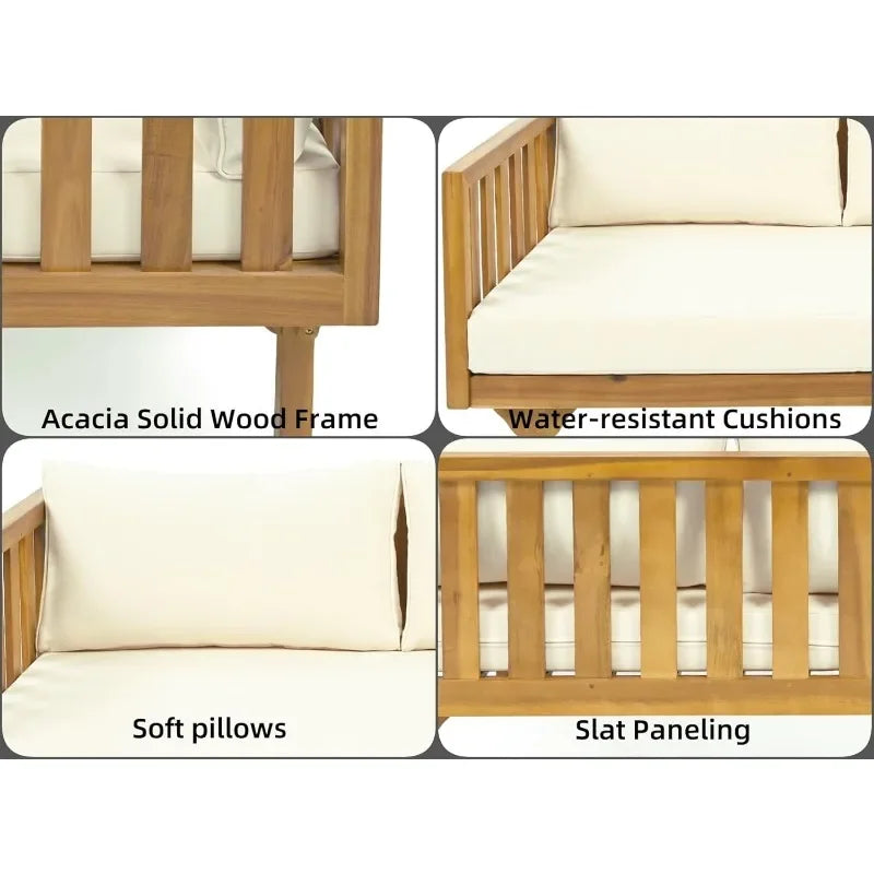 3- Seater Daybed Acacia Wood