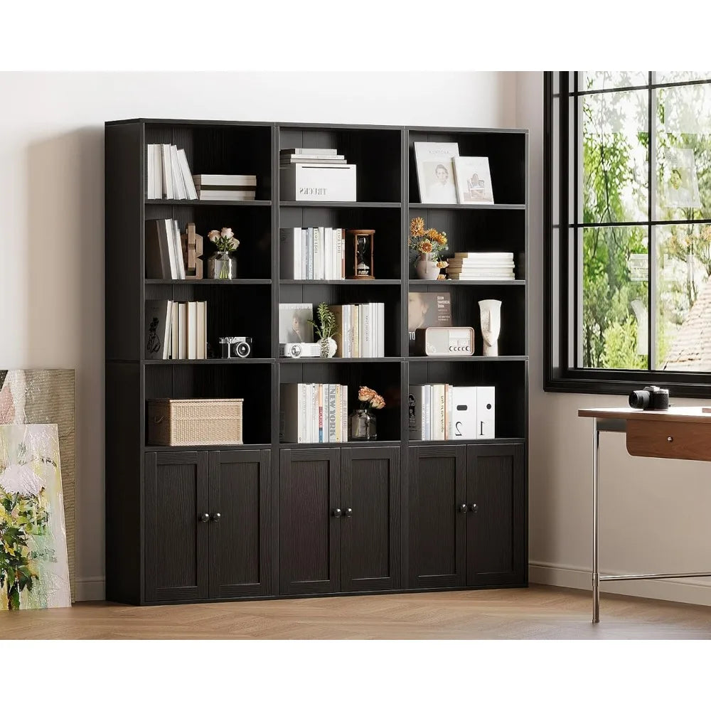 2. Casaottima Black 6-Tier Bookcase