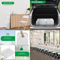 6 Stackable White Folding 350lbs Capacity