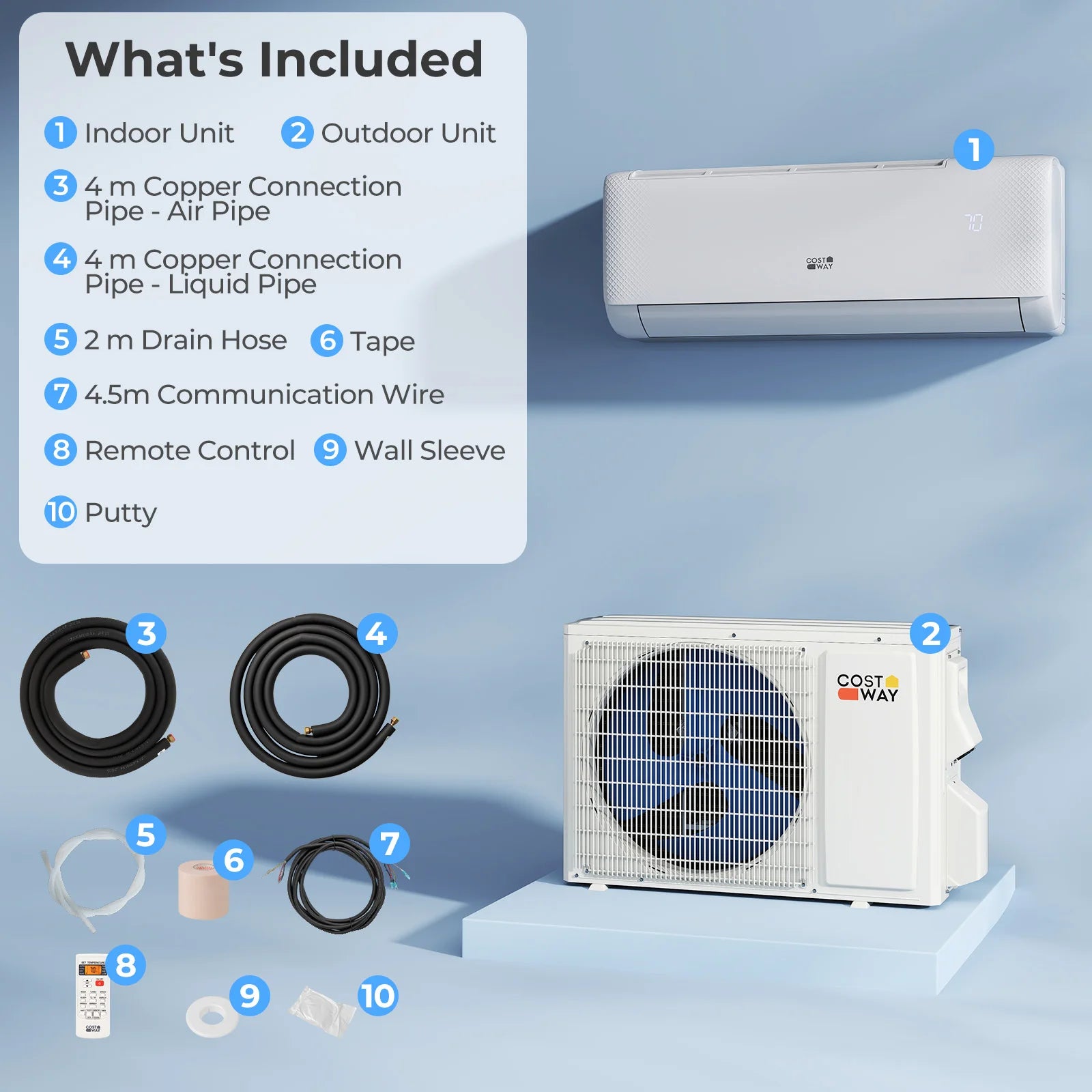 12000BTU Wifi AC 22 SEER2115V Inverter Air Conditioner