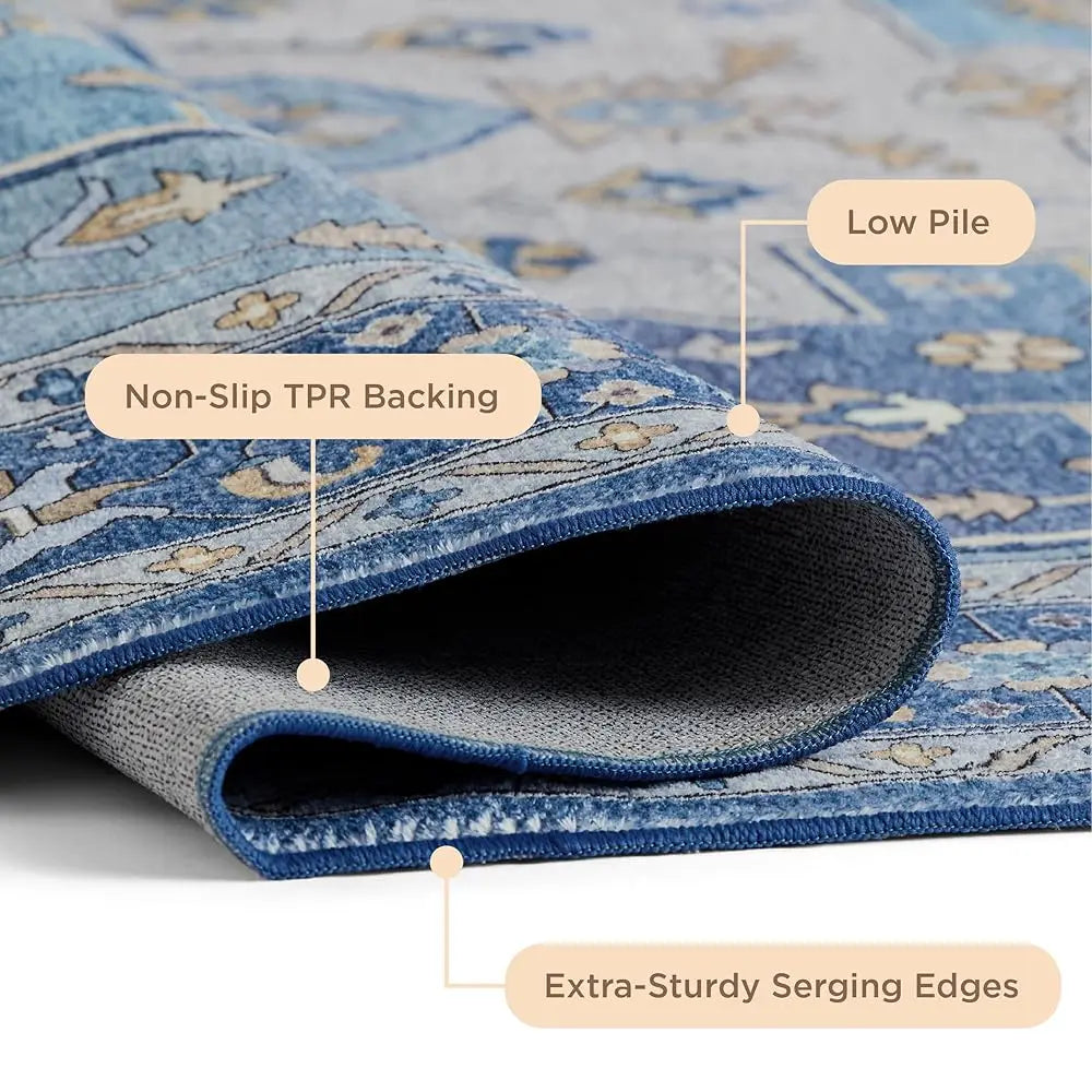 8X10 Washable Vintage Low Pile