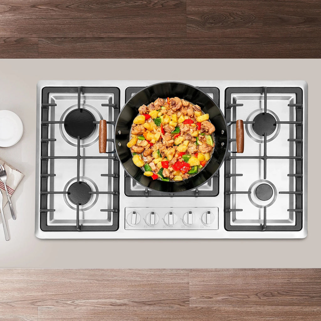 5-Burner Gas Cooktop Stainless Kitchens/Restaurants