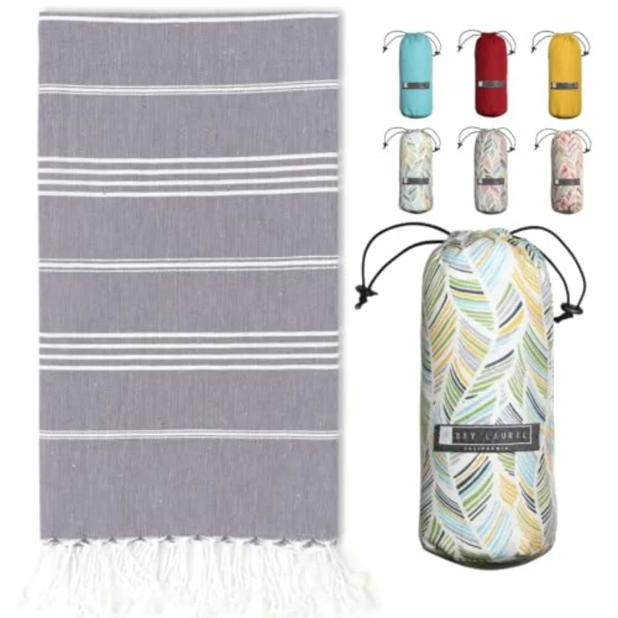 Turkish Beach Towel with Travel Bag 39 x 71