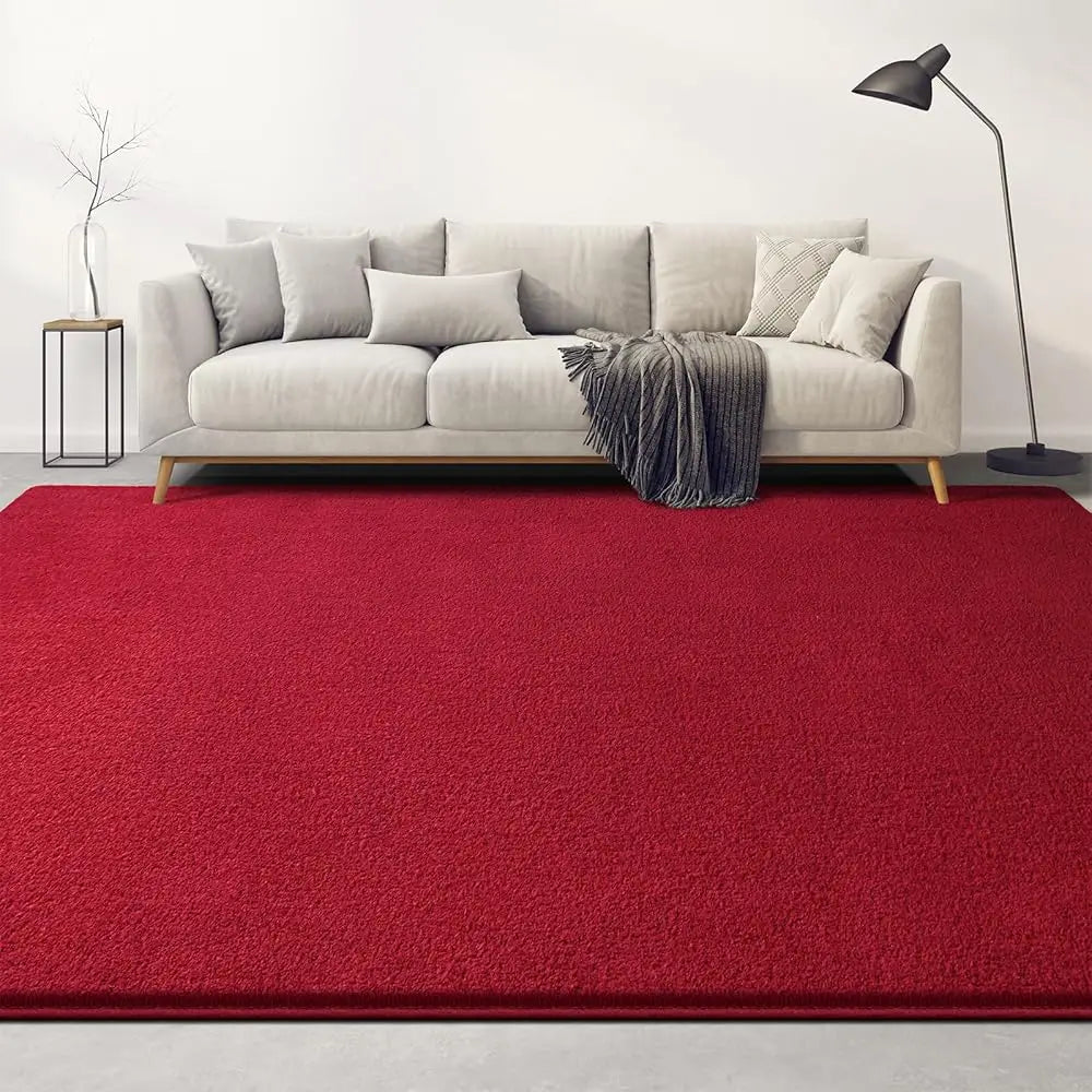 6x9 Red Shag Soft Thia Memory Foam