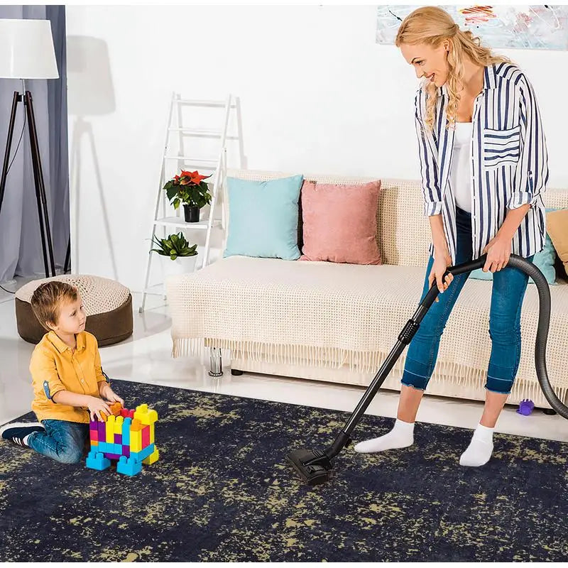 9x12 Washable Area Rug, Low-Pile