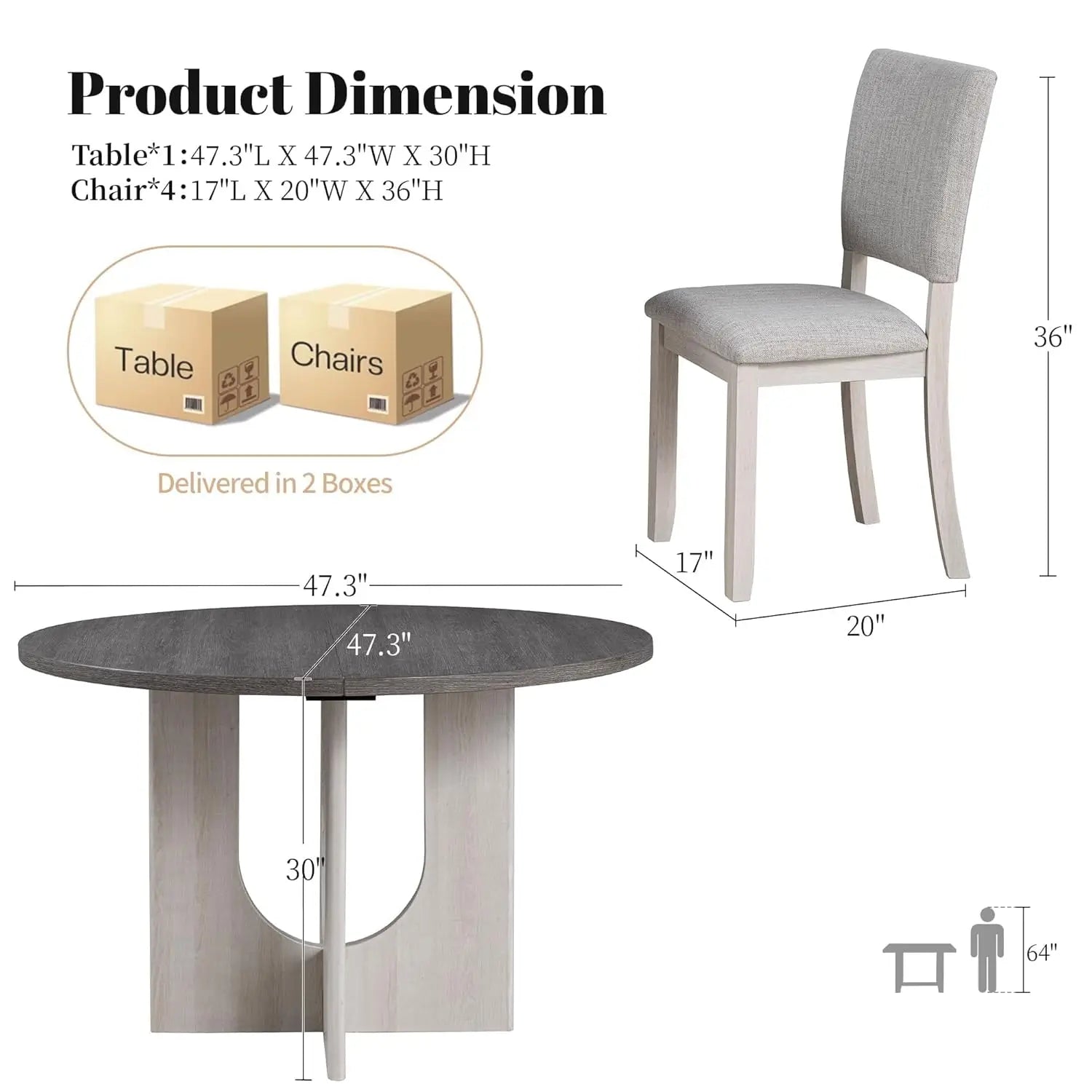 Round Table w/4 Upholstered