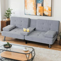 Modern Linen Futon Sofa Bed