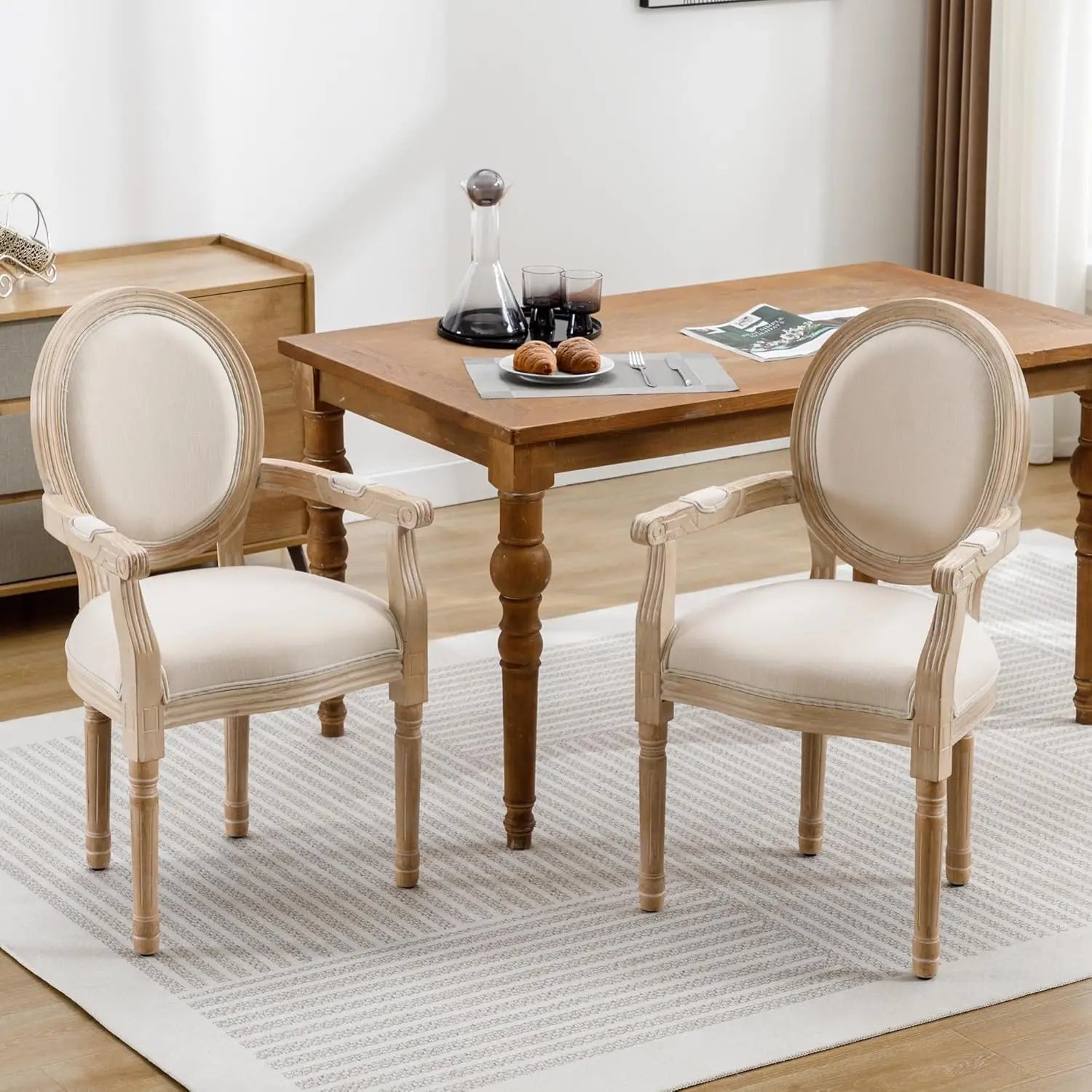 French Round Back Upholstered